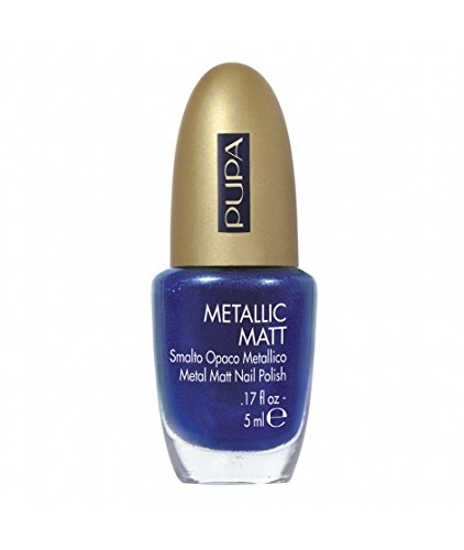 PUPA Metalizados Mate 011 Azul Urbana Esmalte De Uñas De Manicura Del Arte