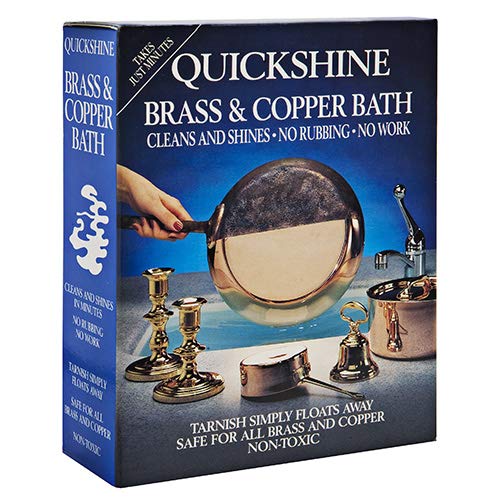 Quickshine Baño de latón y Cobre para Limpiar y Brillar, 4 Sachets