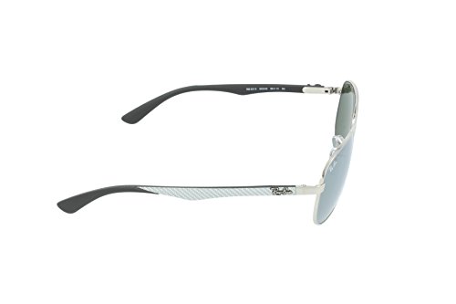 Ray-Ban Carbon Fibre Gafas de sol, Silver, 58 para Hombre