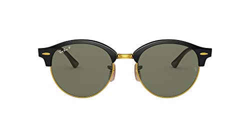 Ray-Ban Clubround Gafas de sol, Black, 51 Unisex-Adulto