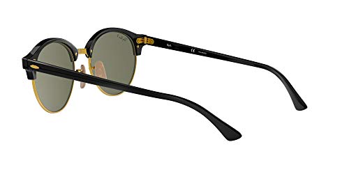 Ray-Ban Clubround Gafas de sol, Black, 51 Unisex-Adulto