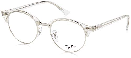 Ray-Ban Clubround, Monturas de Gafas Unisex adulto, Blanco (White Trasparent), 47