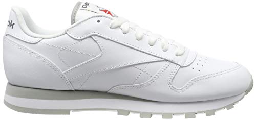 Reebok Classic Lthr 2214, Zapatillas de Trail Running para Hombre, Blanco (Intense White/Light Grey), 43 EU