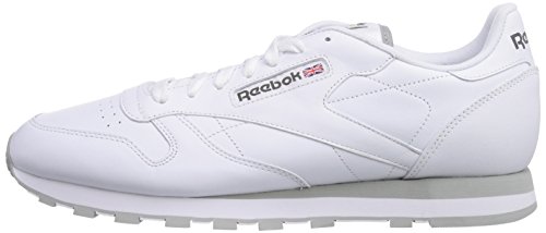 Reebok Classic Lthr 2214, Zapatillas de Trail Running para Hombre, Blanco (Intense White/Light Grey), 44 EU