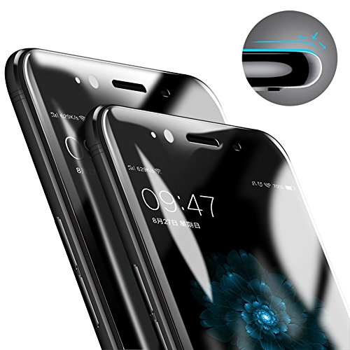 REY - Protector de Pantalla Curvo para Samsung Galaxy J4 Plus 2018 / J6 Plus 2018 / J4 Core, Negro, Cristal Vidrio Templado Premium, 3D / 4D / 5D