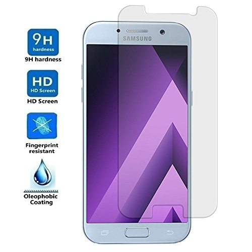 REY Protector de Pantalla para Samsung Galaxy A5 2017, Cristal Vidrio Templado Premium