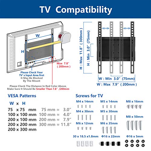 RFIVER Soporte Universal de TV de Mesa para Television de 20 a 40 Pulgadas con Giratorio y Altura Ajustable UT2003