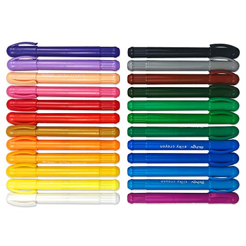 Richgv Crayones para Niños Pequeños, 24 Colores Surtidos Crayones Seguro y No Tóxico, Ceras para Colorear , Lápices de Pintura Lavables Juguetes, Utiles Escolares, Regalo de Los Niños (24 Colores)