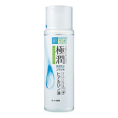 Rohto Hada Labo Gokujyun, Super Hyaluronic Lotion Light, Loción hidratante, 3 tipos de ácido hialurónico, 170ml, Hecho en japón