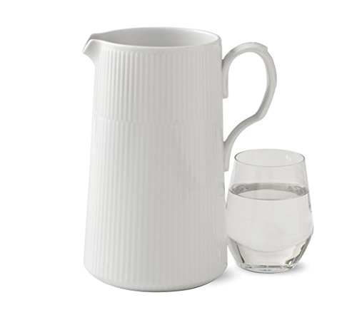 Royal Copenhagen White Fluted - Jarra (porcelana, 1,7 l), color blanco