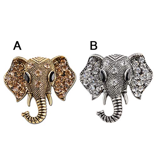 S-TROUBLE Animal Elephant Broche Strass Glitter Luxury Fashion Creative Décoration Haut de gamme Hommes Femmes Dress Jacket Suit Shirt Jeans Exquisite Carved For Wedding Party