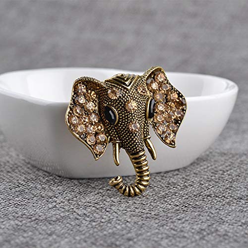 S-TROUBLE Animal Elephant Broche Strass Glitter Luxury Fashion Creative Décoration Haut de gamme Hommes Femmes Dress Jacket Suit Shirt Jeans Exquisite Carved For Wedding Party