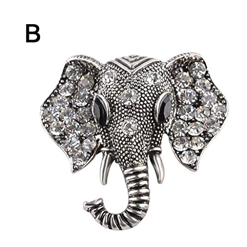 S-TROUBLE Animal Elephant Broche Strass Glitter Luxury Fashion Creative Décoration Haut de gamme Hommes Femmes Dress Jacket Suit Shirt Jeans Exquisite Carved For Wedding Party