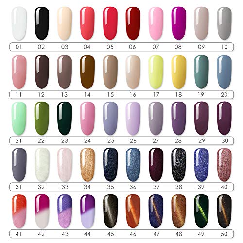 Saint-Acior Elegir 6PCS Esmalte Semipermanente de Un Paso Esmalte Lápiz UV/LED Gel Uñas-No Hace Falta Top Base Gel Kit