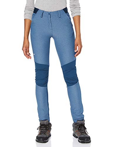 SALEWA PUEZ MISURINA Dry W PNT Pantalones de Senderismo, Mujer, Poseidon, 44/38