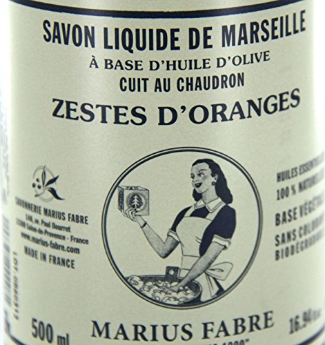 Savon De Marseille Liquid Soap Orange Zest 16.94 Fl Oz by Marius Fabre
