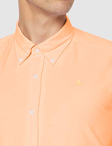 Scalpers New Oxford BD - Camisa para Hombre, Talla 39, Color Naranja