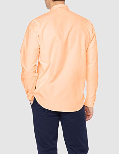 Scalpers New Oxford BD - Camisa para Hombre, Talla 39, Color Naranja