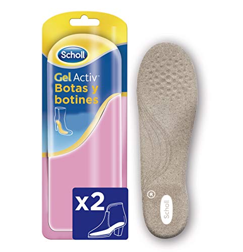 Scholl Plantillas, óptimas para botas y botines con tecnología Gel Activ, amortiguación todo el día, 2 plantillas