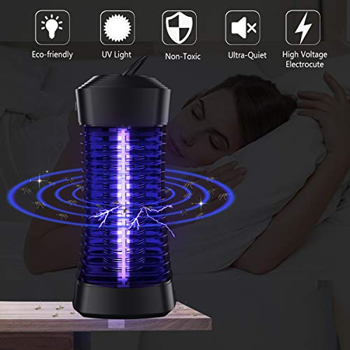 seenlast Lámpara Antimosquitos Electrico, Luz UV Lámpara Repelente Zapper de Mosquitos Moscas, Trampas para Insectos Mosquito Killer para Mata Mosquitos Insectos Polillas