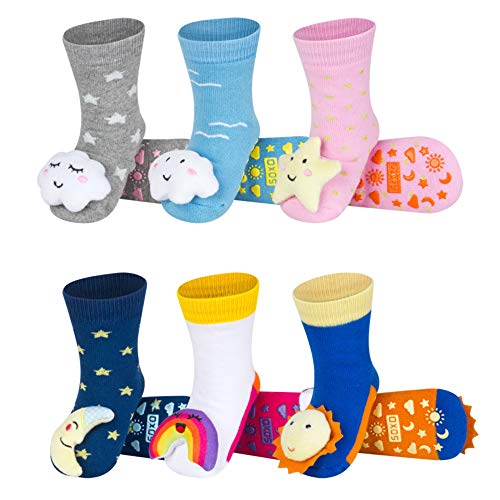 Sevira Kids - Calcetines antideslizantes para niños (3 pares)