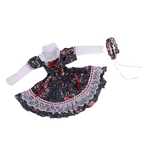 Sharplace Lindo Traje Corto con Headwear Figura Femenina Banda de Cabeza para 60cm Muñecas Fiesta de Noche Lolita - #3