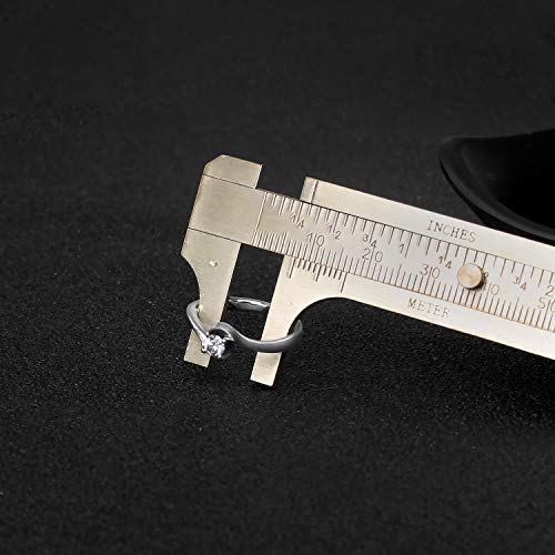 Shuxy Calibrador Retro Vernier Aleación de Cobre Mini Pinza de Bolsillo Deslizante de Latón Metal Doble Escala para Medir Piedras Preciosas y Componentes Joyería Alambre Abalorio 80 mm /3.15"