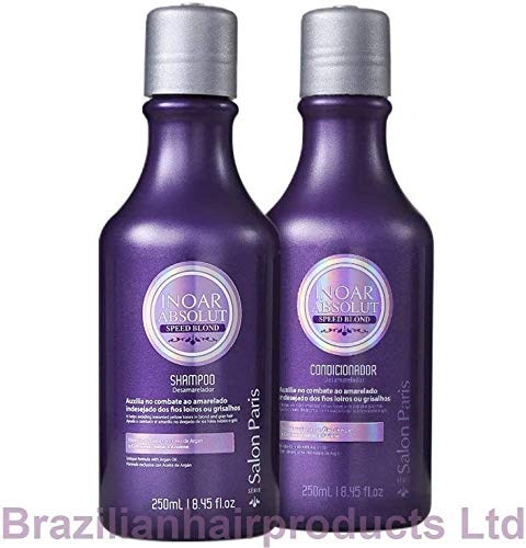 Sistema de tratamiento del cabello Duo Absolut Speed ​​Blonde Hair Care (250 ml x 2) - Inoar