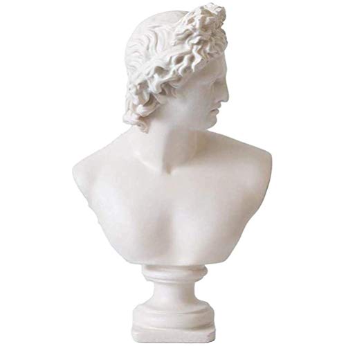 Siunwdiy Estatuas en el Apolo Apolo de Belvedere Busto Escultura Estatua Griego Antiguo Dios de Las esculturas Sol En Poesía Grandes Busto Estatua Objetos Decorativos,David,H32*W20*L13cm