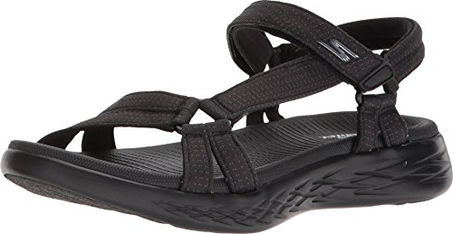 Skechers On The Go 600 15316-bbk 15316, Sandalias Deportivas para Mujer, Negro (Black 15316/Bbk), 40 EU