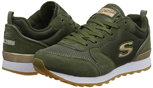 Skechers Women's RETROS-OG 85-GOLDN GURL Trainers, Verde (Olive Suede/Nylon/Mesh/Rose Gold Trim Old), 3.5 UK (36.5 EU)