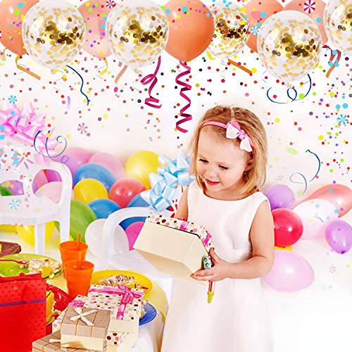 SKYIOL Globos Confeti Oro 50 Piezas 30 cm Helio Látex Lentejuelas Globo Ballons para Niños Niñas Damas Fiesta Celebración Decoración Cumpleaños Boda Día de San Valentín Regalos Novia, Set 6