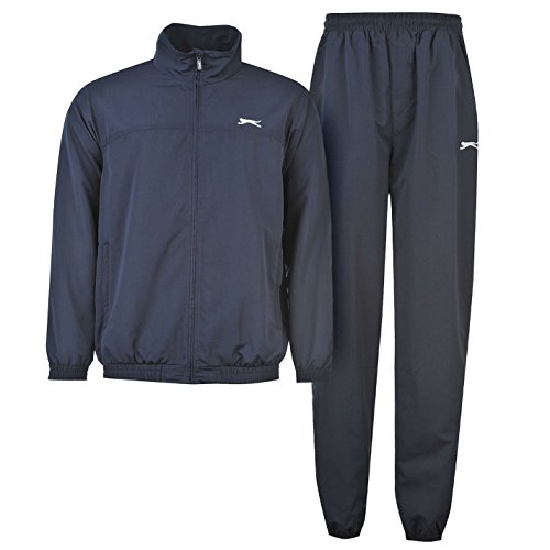 Slazenger - Chándal para hombre (manga larga, cierre con cremallera), azul marino, small