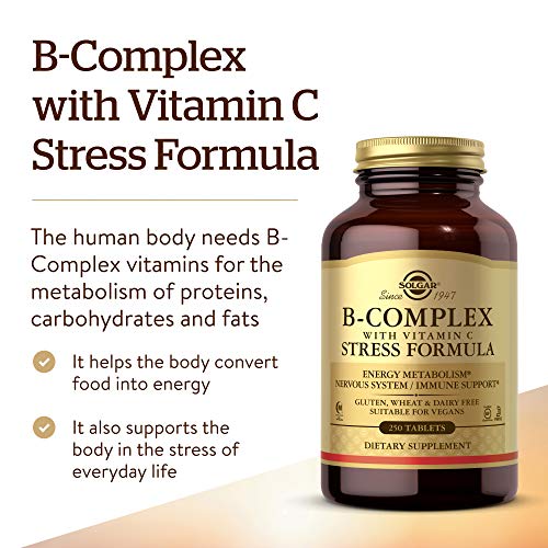 Solgar Vitamina B-Complex con Vitamina C Comprimidos - Envase de 250