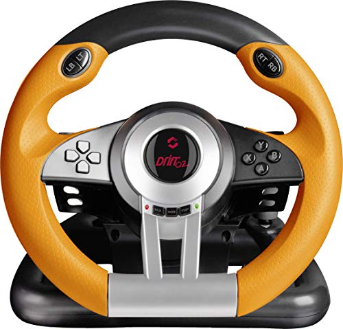 Speedlink DRIFT O.Z. - Volante para juegos de ordenador, color negro y naranja