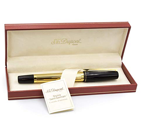 S.T Dupont Stylo plume noire et or 24 carats – M