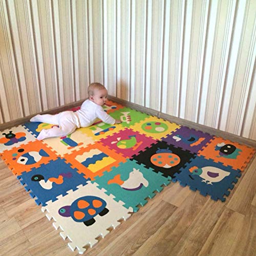Stephen Play Mats - Children's Soft Developing Crawling Rugs,Baby Play Puzzle Number/Letter/Cartoon eva Foam Mat,Pad Floor for Baby Games 30 * 30 * 1cm - by 1 PCs