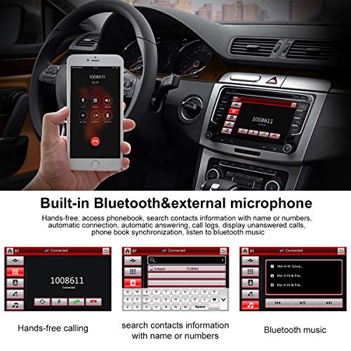 Stereo Home Autoradio 2 Din Car Stereo Satellite Navegador GPS de 7 pulgadas para VW Estéreo para Automóvil con Reproductor de CD/DVD, GPS USB SD FM AM RDS Bluetooth SWC Wince 6.0 (con Mapa de 8GB)