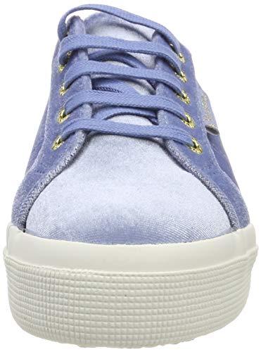 Superga 2730-velvetchenillew, Zapatillas de Gimnasia para Mujer, Azul (Blue Sky 129), 39 EU