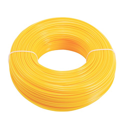 SurePromise One Stop Solution for Sourcing 2,4mm x 100m Pentáeono Recortadora Línea de Nilón Trimmer Line para Desbrozadora Cortadora de Hierba Tijeras de Hierba Sierra Color Amarrillo