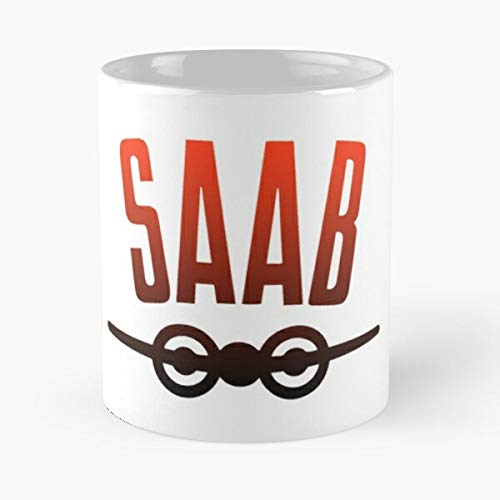 Sweden Volvo Turbo Aoutomobile Autos Car Saab Auto La Mejor Taza de café de cerámica de mármol Blanco de 11 oz