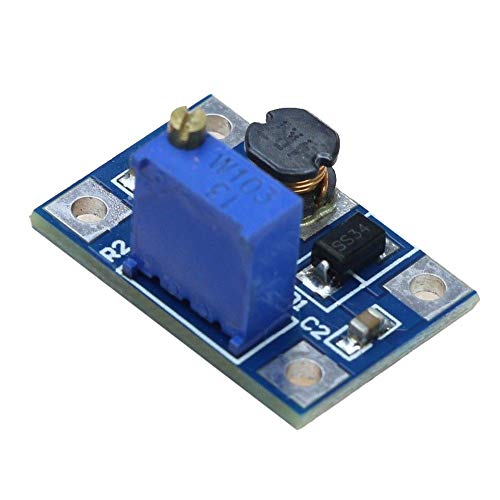 TECNOIOT 5pcs DC-DC SX1308 Step-UP Adjustable Step Up Boost Converter 2-24V to 2-28V 2A