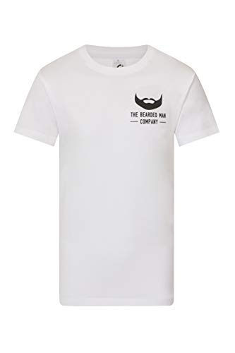 The Bearded Man Company - Camiseta para barba (tamaño pequeño), color blanco