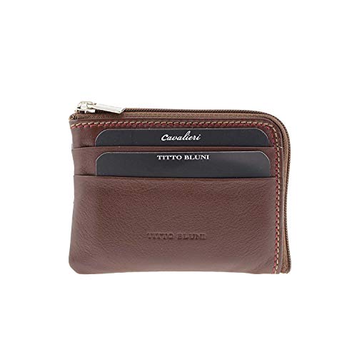 Titto Bluni Monedero Tarjetero para Hombre en Piel Talla: U Color: Marron