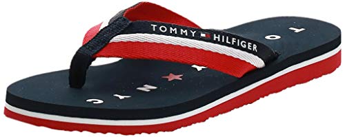 Tommy Hilfiger Tommy Loves NY Beach Sandal, Chanclas para Mujer, Azul (Midnight 403), 38 EU