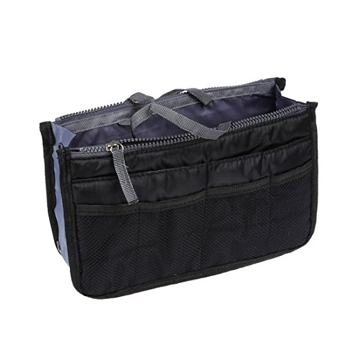 TOOGOO(R) Bolso organizador bolsa de mano insertado de maquillaje de viaje Bolsa organizador de forro grande para mujer