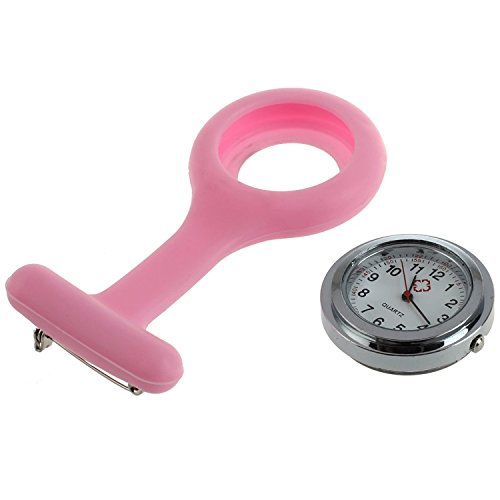 TOOGOO（R）) Rosa Broche Reloj de Silicona Goma para Enfermeras