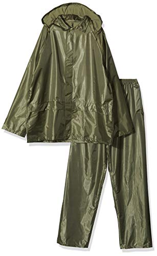 Traje impermeable Mil-Tec, color negro, Verde oliva, Large