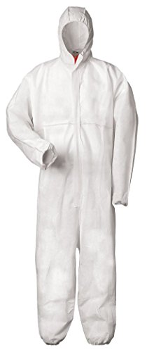 Traje protector multiuso, ofrece protección electrostática, contra sustancias químicas y contra partículas radiactivas; categoría III, tipos 5 y 6 extra-large blanco