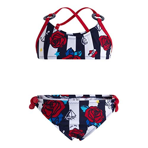 Tuc Tuc Bikini Rayas NIÑA Tattoo, Azul (Azul 16), 4 años (Tamaño del Fabricante:4A) para Niñas